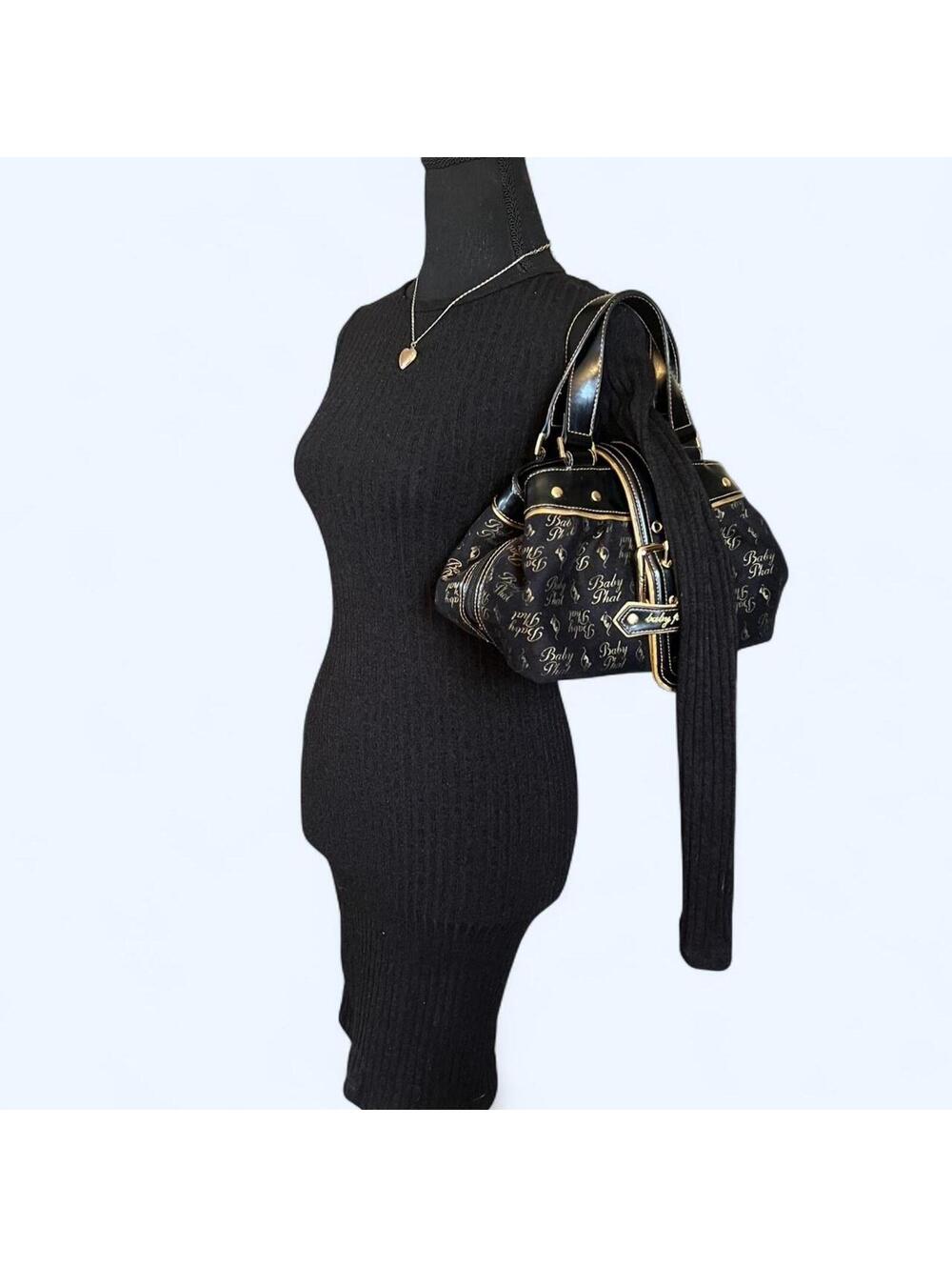 Black ribbed bodycon mini dress long sleeve minimalist basics size XS - Picture 3 of 6